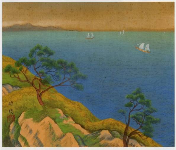 小野竹喬「紀南の海」