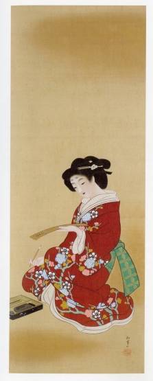 上村松園「上臈詠歌図」
