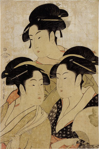 歌麿「寛政三美人(当時三美人)」