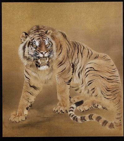 大橋翠石「猛乕之図」