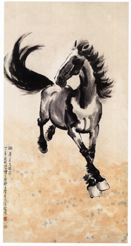 徐悲鴻「奔馬(1943)」