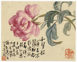 李鱓「花卉図」(1753)