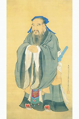 渡辺崋山「孔子像」(田原町蔵)