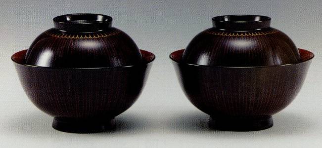 松田権六「漆碗 二客一対」