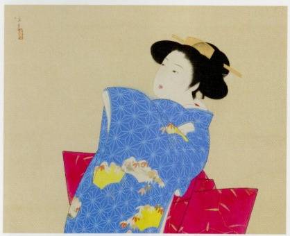 北野恒富「寛政美人之圖」