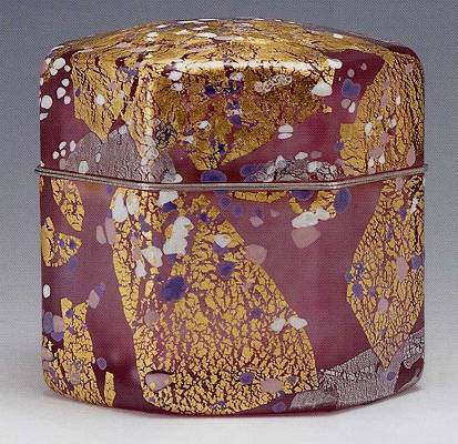 藤田喬平「手吹飾筥 花吹雪」