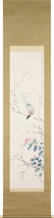 小室 翠雲 「佳禽趂春図」